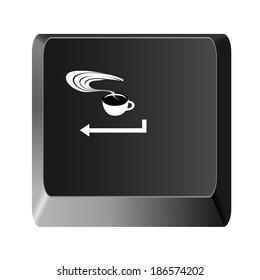 button to enter the coffee relax vector.