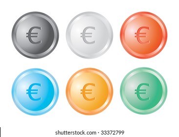 Button with a Euro sign