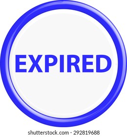  Button expired. The round shape. 3D. Vector illustration.