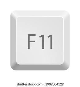 Button with F11 symbol . Icon Vector Illustration.