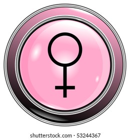 Button female sign isolated on the white background vector eps10