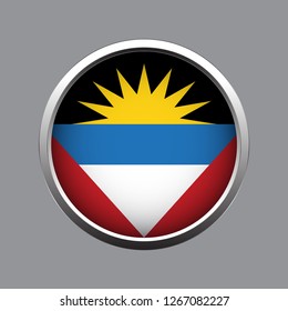Button flag of Antigua and Barbuda