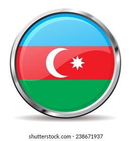 button Flag of Azerbaijan