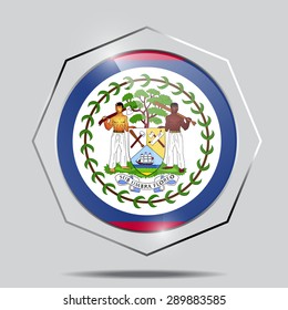 Button Flag of Belize