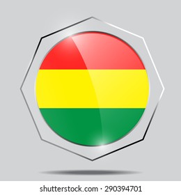 Button Flag of Bolivia