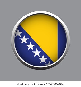 Button flag of Bosnia and Herzegovina