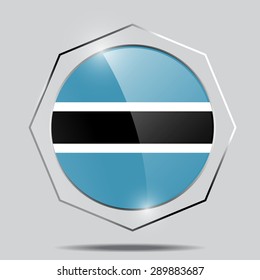 Button Flag of Botswana