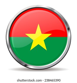 button Flag of Burkina Faso