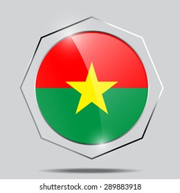 Button Flag of Burkina Faso