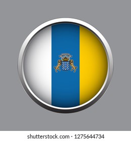 Button flag of Canary Islands