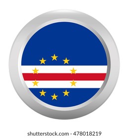 Button with flag of Cape Verde