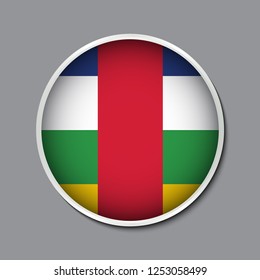 Button flag of Centra Arican Republic