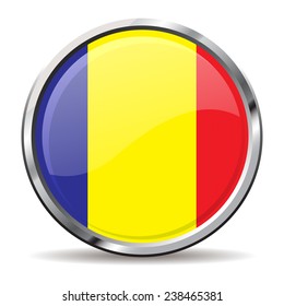 button Flag of Chad