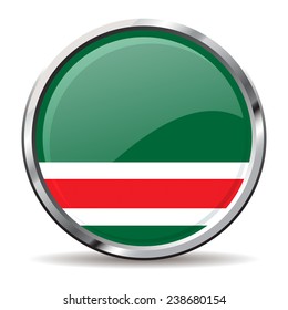 button Flag of chechen republic of ichkeria