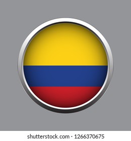 Button flag of Colombia
