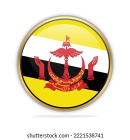 Button Flag Design Template Brunei