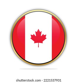 Button Flag Design Template Canada