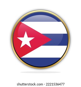 Button Flag Design Template Cuba