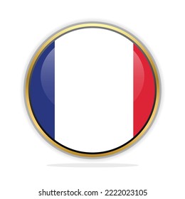 Button Flag Design Template France