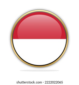 Button Flag Design Template Indonesia