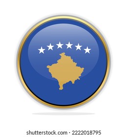 Button Flag Design Template Kosovo