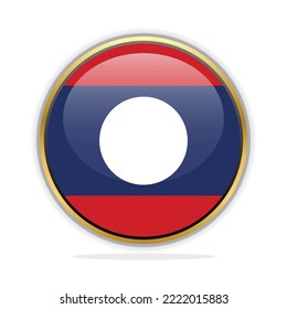 Button Flag Design Template Laos