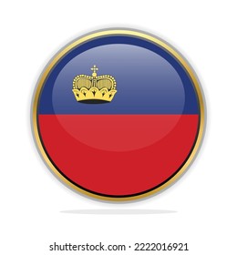 Button Flag Design Template Liechtenstein