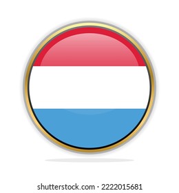 Button Flag Design Template Luxembourg