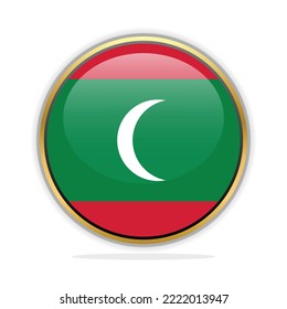 Button Flag Design Template Maldives