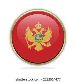 Button Flag Design Template Montenegro