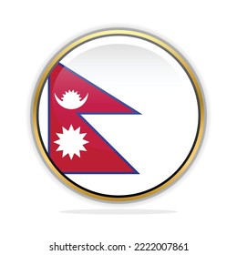 Button Flag Design Template Nepal