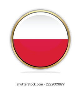 Button Flag Design Template Poland