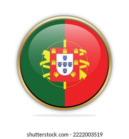 Button Flag Design Template Portugal