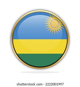 Button Flag Design Template Rwanda