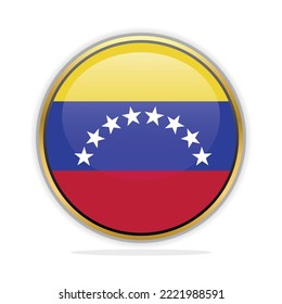 Button Flag Design Template Venezuela