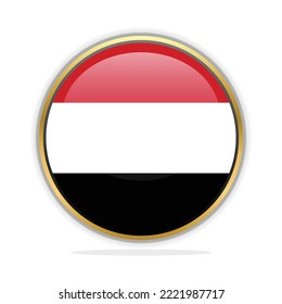 Button Flag Design Template Yemen