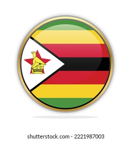 Button Flag Design Template Zimbabwe