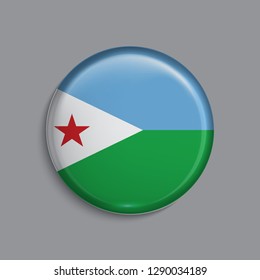 Button flag of Djibouti svg