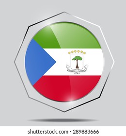 Button Flag of Equatorial Guinea