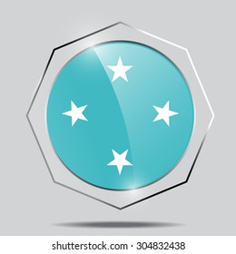 Button Flag of Federated States of Micronesia