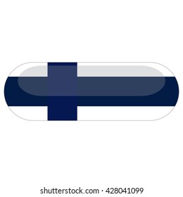 Button and flag of Finland.