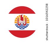 button Flag of french polynesia.