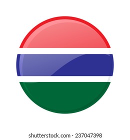 button Flag of The Gambia