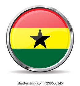 button Flag of Ghana