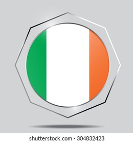Button Flag of Ireland