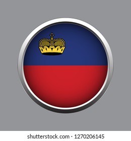 Button flag of Liechtenstein