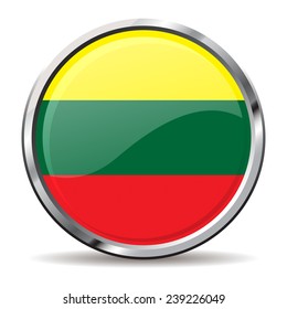 button Flag of Lithuania
