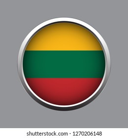 Button flag of Lituania