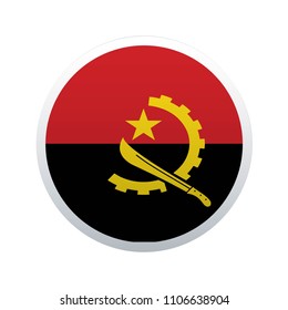 Button flag map of Angola