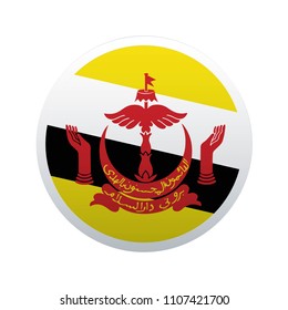 button flag map of Brunei Darussalam